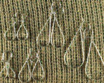 Teardrop Earrings with Calypso Pattern Handmade in .925 Sterling Silver