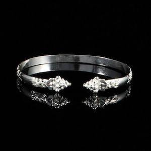 Sterling Silver Baby Bangle: Handmade West Indian Grape Vine Design