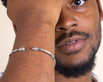 110 Ball Handmade West Indian Bangle Sterling Silver .925