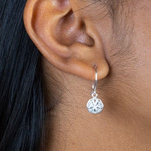 Sand Dollar Earrings in .925 Sterling Silver