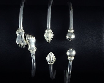 Handmade Sterling Silver West Indian Bangle: Baby/Child Size