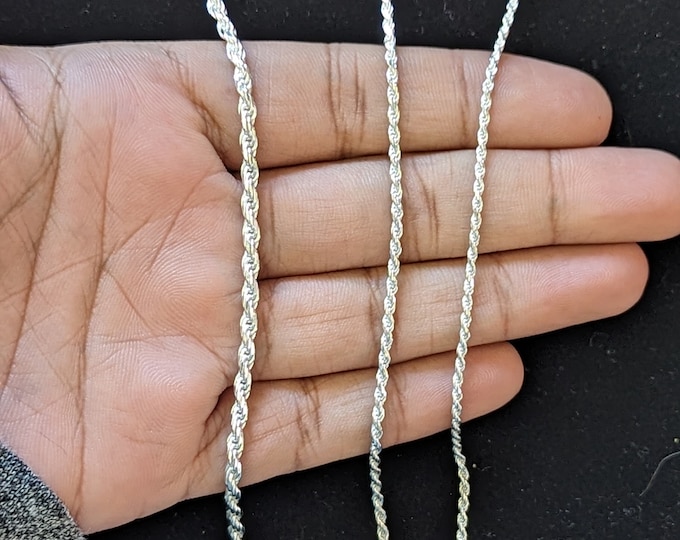 Rope Link Sterling Silver Chain