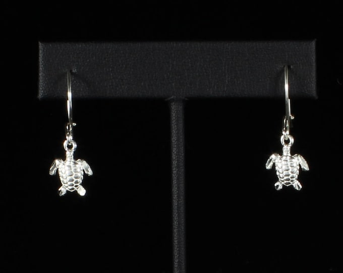Small Turtle Earrings in .925 Sterling Silver