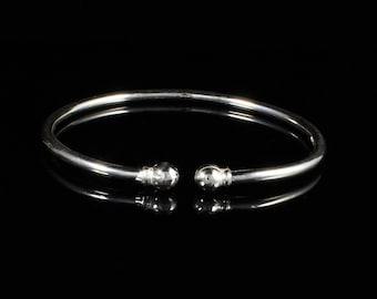 Handmade Sterling Silver West Indian Bangle: Baby, Child, Adult