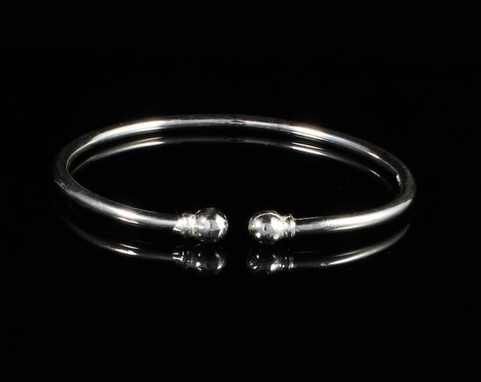 Handmade Sterling Silver West Indian Bangle: Baby, Child, Adult