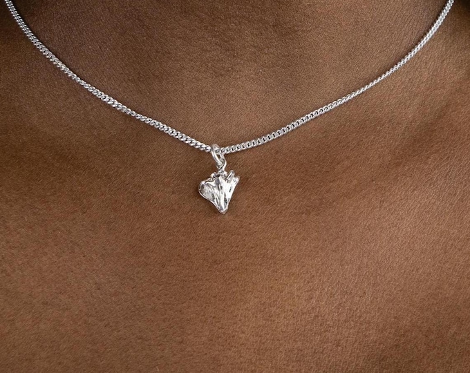 Conch Shell Pendant with Chain in 925 Sterling Silver