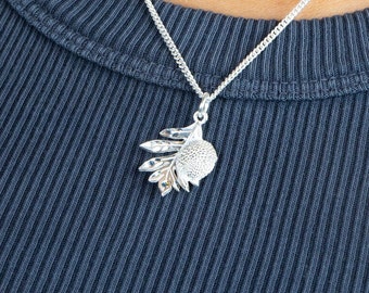 Breadfruit Pendant with Chain in .925 Sterling Silver