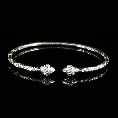 West Indian Sterling Silver Bangle Baby Bangle Bracelet With Etsy