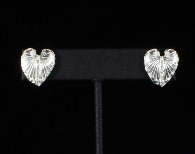 Large Anthurium Stopper Stud Earrings in .925 Sterling Silver