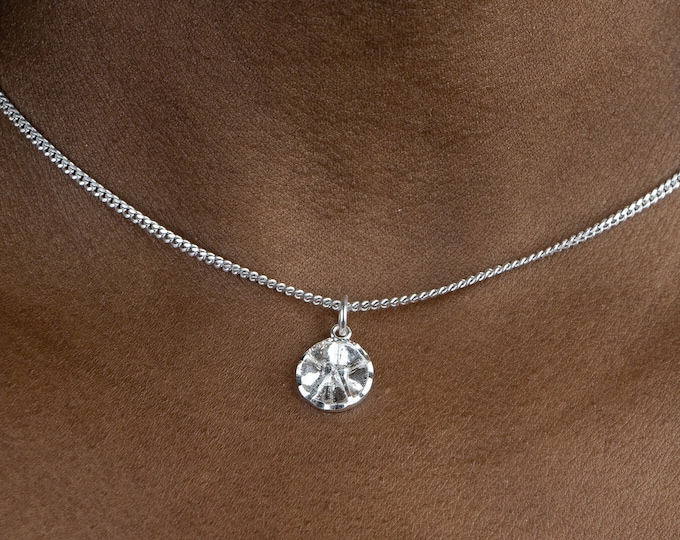 Caribbean Medium Steel Pan or Steel Drum Pendant with Chain in 925 Sterling Silver