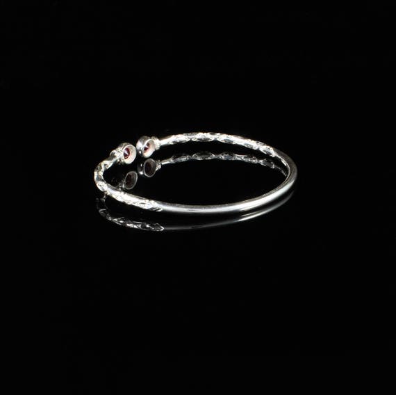 125 West Indian Bangle With Synthetic Ruby July Birthstone