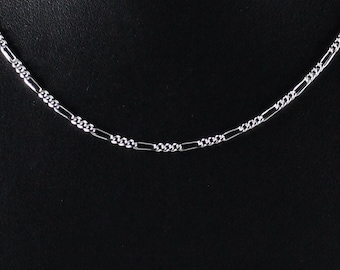 Figaro Link Sterling Silver Chain