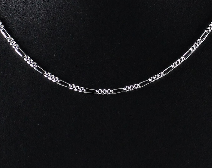 Figaro Link Sterling Silver Chain