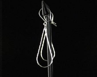 Teardrop Earrings with Calypso Pattern Handmade in .925 Sterling Silver