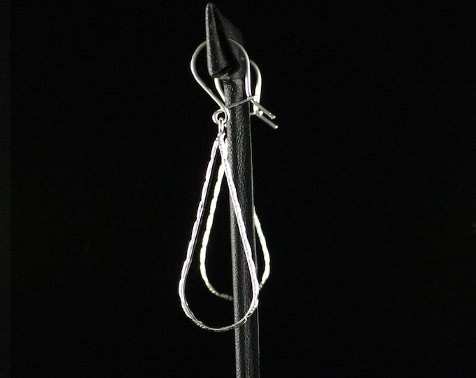 Teardrop Earrings with Calypso Pattern Handmade in .925 Sterling Silver