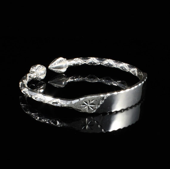 150 Grams!! Native American Navajo Heavy Sterling Silver Diamond Stamped Bracelet 150 Grams!! Native American Navajo Heavy Sterling Silver Diamond Stamped Bracelet
