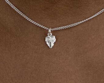 Anthurium Flower Pendant or charm with Chain in .925 Sterling Silver