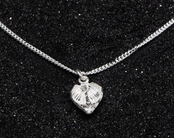 Caribbean Large Anthurium Flower Pendant or charm with Chain in .925 Sterling Silver