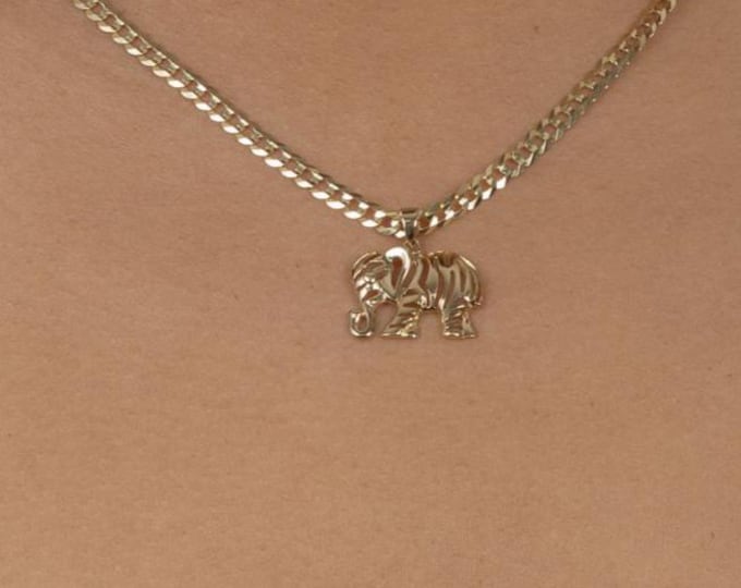Elephant Pendant in 14 KT Yellow Gold