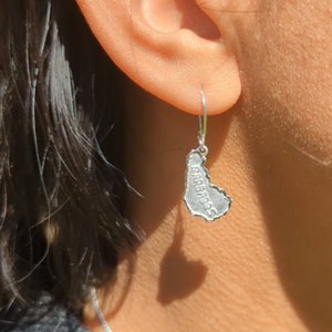 Barbados Short Hanging Earrings in .925 Sterling Silver