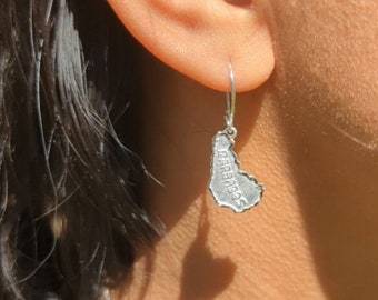 Barbados Short Hanging Earrings in .925 Sterling Silver