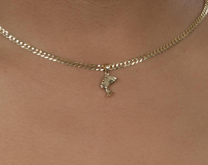 Nefertiti Pendant in 14 KT Yellow Gold