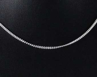 Curb Link Sterling Silver Chain