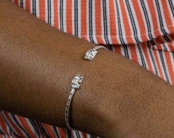 West Indian Bangle 090 Elephant Handmade in .925 Sterling Silver
