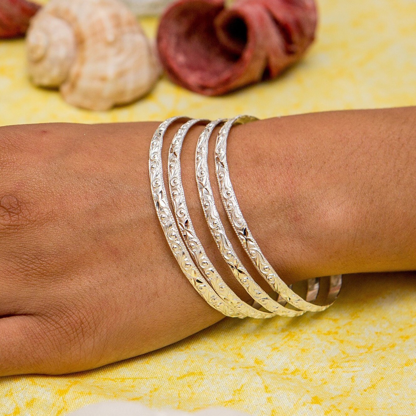 SILVER925 NATIVE DESIGN WIDE BANGLE/シルバー wide bangle B008 | RIN. accessory ｜ステンレス・silver925