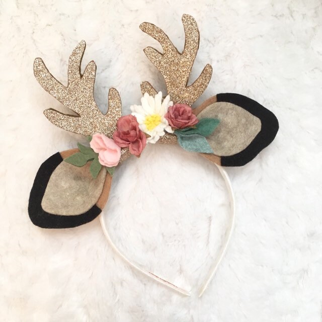 Woodland Deer Ears Headband Deer Headband Woodland felt Etsy