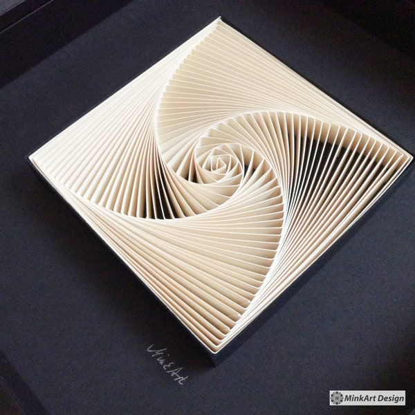 3D Quilling Wall Art,  Paper anniversary gift, Geometric wall art scuplture, Unique Framed Art, New office decor, Housewarming gift