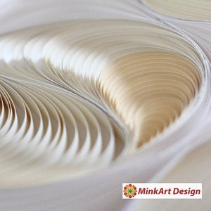 Scultura d'arte da parete 3D, arte da parete astratta, arte quilling minimalista, decorazione da parete moderna, rilievo, grande
