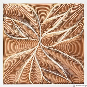 Arte murale extra large, scultura murale astratta in carta quilling, arte murale moderna tridimensionale, grande decorazione per ufficio in rilievo generativo, Natale