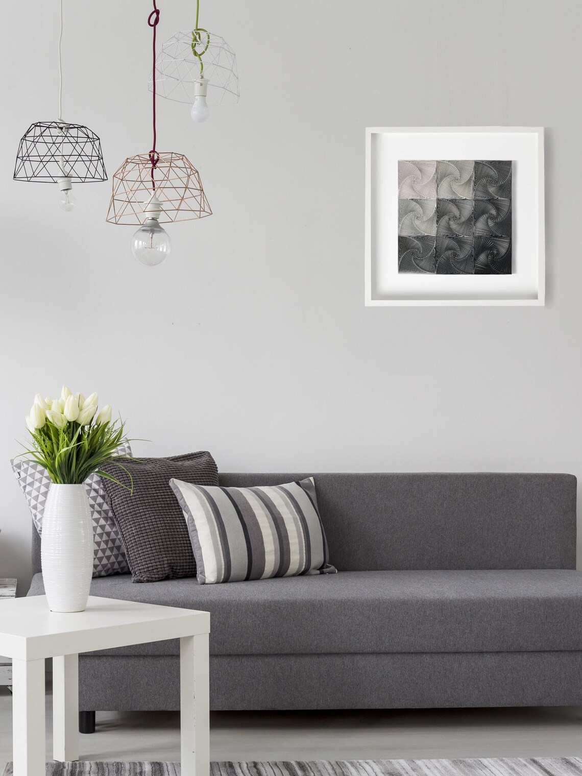 Masculine Wall Art Paper Quilling Abstract Wall Artorigami Etsy