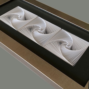 Black White Grey Abstract Art, 3D Wall Art, Minimalist Modern wall hanging, Spiral Wall decor, black and white wall art, Wall Sculpture