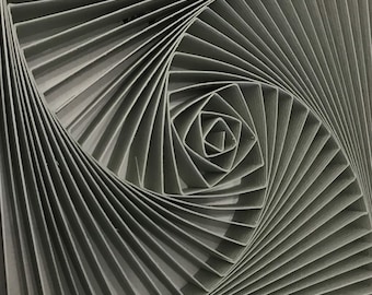 Arte de pared geométrico en espiral 3D: Quilling de papel personalizado, decoración moderna para el hogar