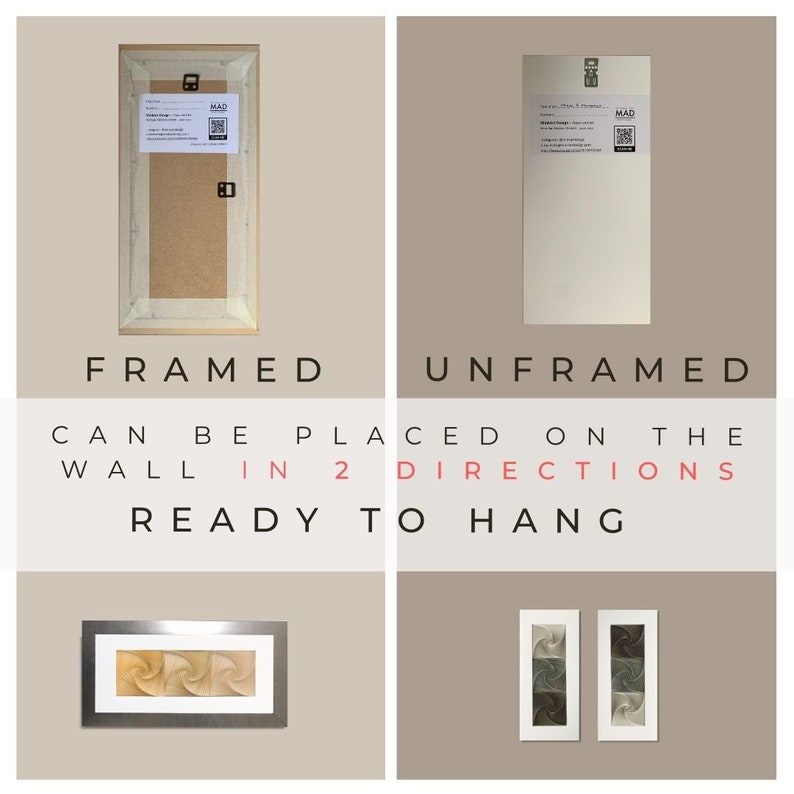 3D paper art frames featuring layered paper sculptures, perfect for wall art. Ideal as paper gifts for a first anniversary or a housewarming present, adding a unique touch to a new home.