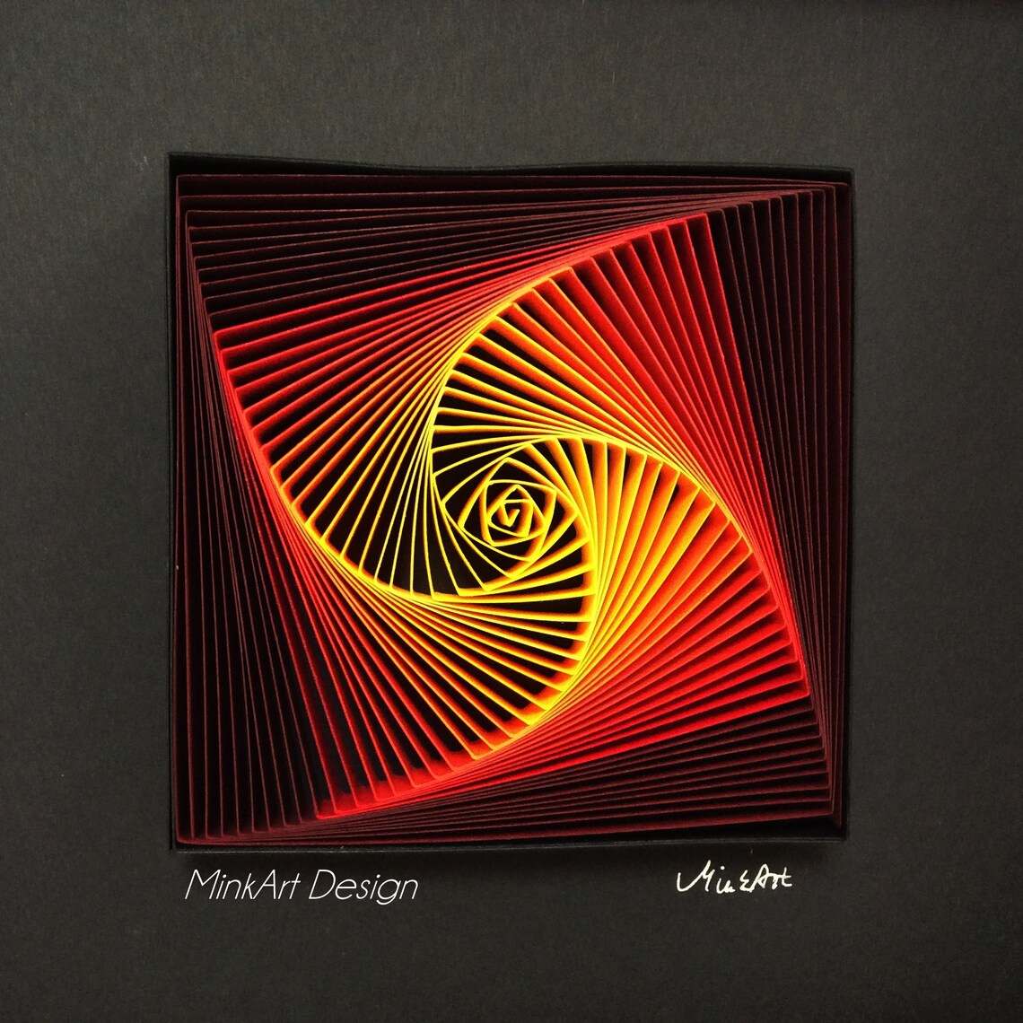 Grand vortex of Quilling Minimalism Geometric 3D Wall Art Etsy