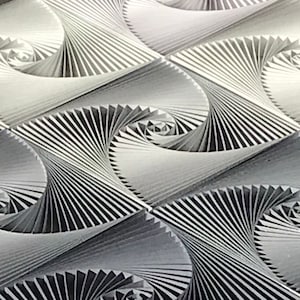 Arte da parete astratta 3D Nero Bianco Grigio, Decorazione origami Appeso a parete Grande scultura artistica da parete, Rilievo geometrico moderno, Arredamento per la casa o l'ufficio