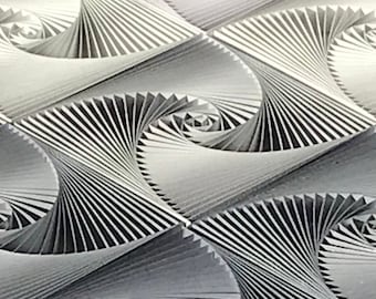3D Origami Spiral Wall Art: Geometric Paper Sculpture