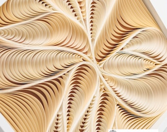 Abstract wall art with op-art effect, big size paper sculpture, Modern Home decor, Abstract Art office decor, Wall hangings decoration