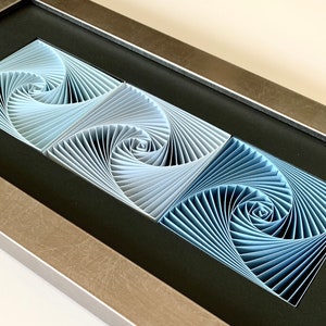 The SEA Kinetic 3d Wall Art Sculpture, Psychedelic Spiral Wall Art Paper Sculpture, Kinetic 3D Minimal wall Art, Simple Abstract Modern art