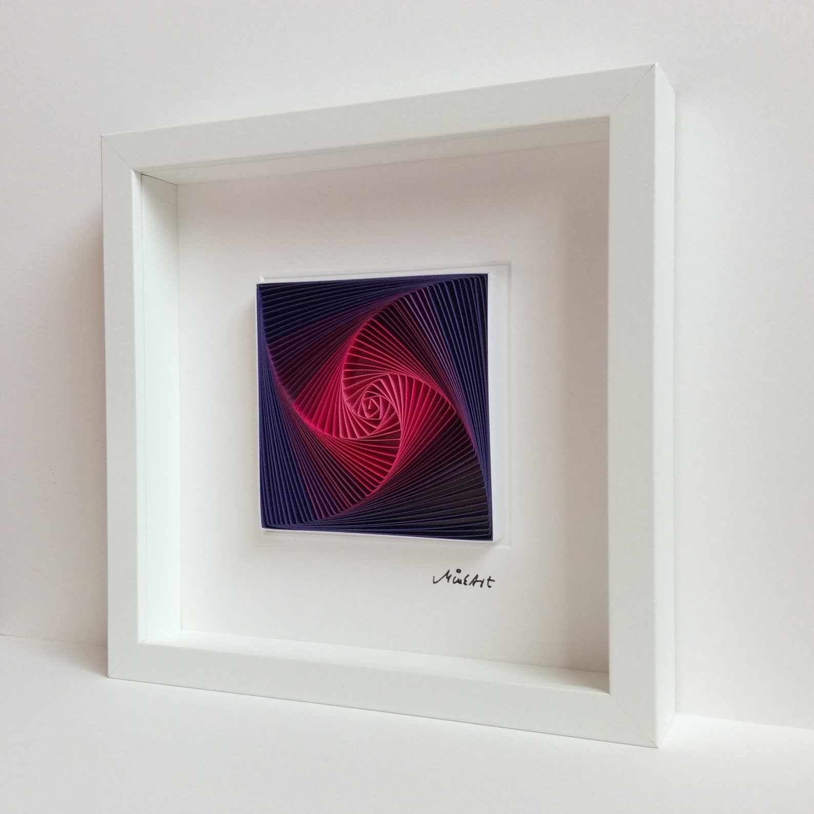 Quilling Art Colorful, Unique Gift, Paper Wall Art, Framed Art