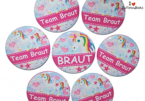 10x Jga Buttons Junggesellinnenabschied Einhorn Set Feier Etsy