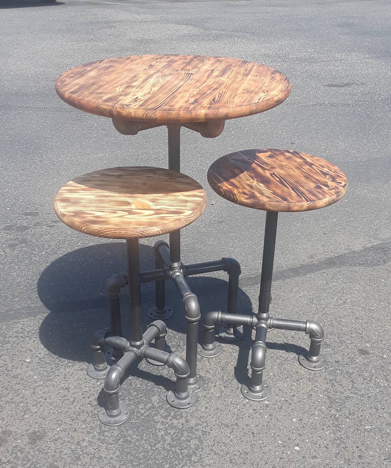 Pipe Patio Table and chairs Indoor/outdoor set pub table ...