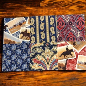 Cowboy Paisley Quilt Charm Pack | Fat Quarter Bundle | Jell Roll | Precut Fabric | Quilt Kit