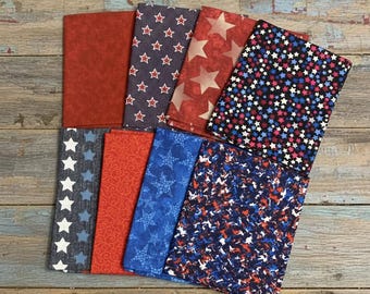 Patriottische Fat Quarter-bundel | 8 stuks