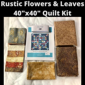 Charm Pack Quilt Kit | Rustic Flowers & Leaves