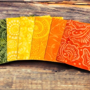 Pakket quiltbedel | 5" voorgesneden vierkanten | Quiltpakket | Geassorteerde batikquiltstof