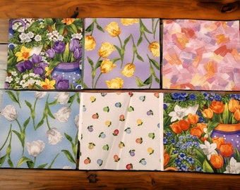 Quilt Charm Pack | 5" Precut Squares | Quilt Kit | Flower Garden